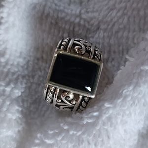 Silpada Sterling Silver and Black Onyx Ring Size 9